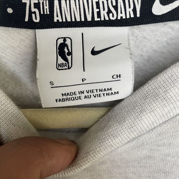Nike NBA Philadelphia 76ers 75th Anniversary Sweatshirt Gray Mens Size Small - Picture 6 of 9